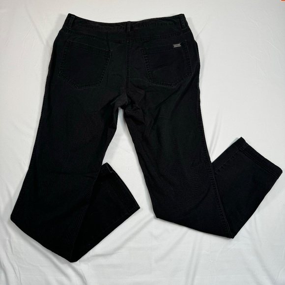 Regatta Great Outdoors Straight Leg Pants Womens Size L/10 Black Pocket Logo - Picture 2 of 9